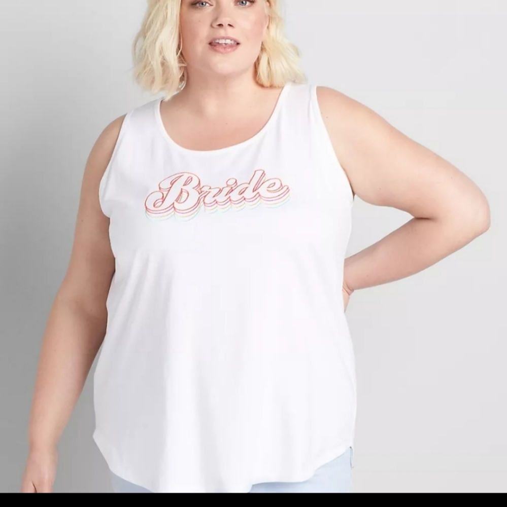 Lane Bryant "Bride" tank top 18/20